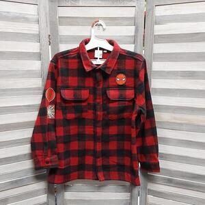 Boys' Marvel Spider-Man Flannel Shacket | Large (10/12)